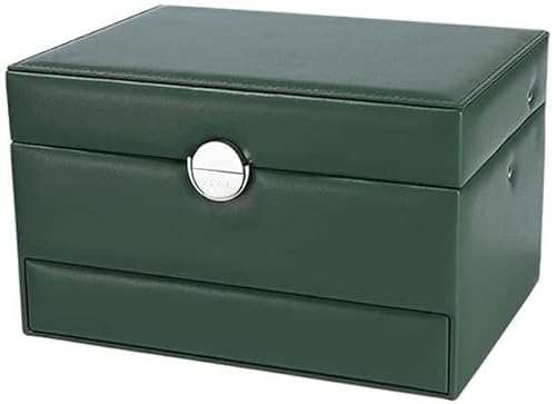 Dreilagige Schmuckschatulle, große Kapazität, Schmuck-Aufbewahrungsbox, multifunktionaler tragbarer Schmuckkoffer, Heimdekoration, Schmuck-Organizer (Farbe: einfarbig) von GFFFFFFJJJJJJJJJJJ