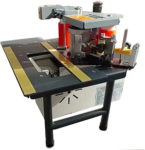 Tragbarer Kantenanleimer, 1200 W, Holzbearbeitungs-Kantenanleimmaschine mit Geschwindigkeitsregelung, 1–6 m/s, gebogene gerade Kante, doppelseitiges Kleben, Baubedarf, 37,3 x 33,5 x 33,7 cm von GFFFFFFJJJJJJJJJJJ