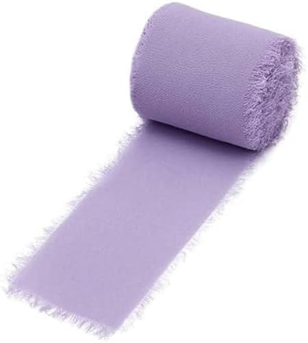 1 Rolle Chiffon-Seidenband für Einladungsdekoration, 4 cm x 5 m, rosa Bänder für Brautsträuße, Geschenkverpackungen, Tischfarbe 13 – 4 cm x 5 m von GFFJHGGD