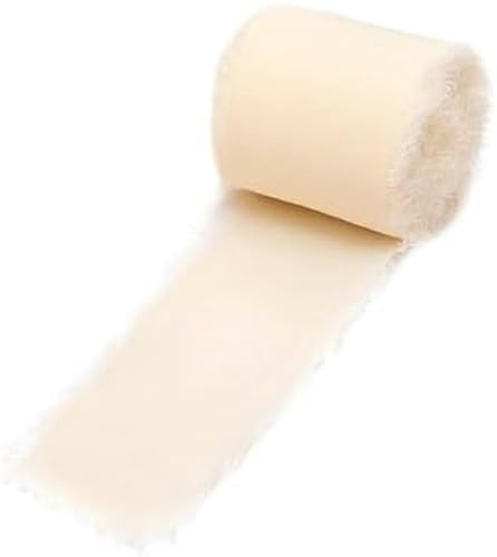 1 Rolle Chiffon-Seidenband für Einladungsdekoration, 4 cm x 5 m, rosa Bänder für Brautsträuße, Geschenkverpackungen, Tischfarbe 5–4 cm x 5 m von GFFJHGGD