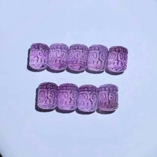 12 x 16 mm, 10 Stück, violette Perlen zur Armbandherstellung, Edelsteinperlen/Charm/Anhänger zur Schmuckherstellung, violett, 12 x 16 mm, 10 Stück von GFFJHGGD