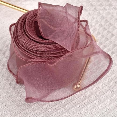 2,2/10 m Fischschwanz-Chiffonband, gewellter Rand, Organza-Spitzenband, Blumenstrauß, Geschenkverpackung, Partydekoration, Nähzubehör-E-10 m x 4 cm von GFFJHGGD