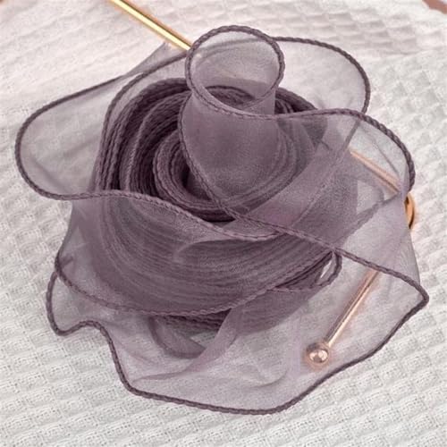 2,2/10 m Fischschwanz-Chiffonband, gewellter Rand, Organza-Spitzenband, Blumenstrauß, Geschenkverpackung, Partydekoration, Nähzubehör-G-10 m x 4 cm von GFFJHGGD