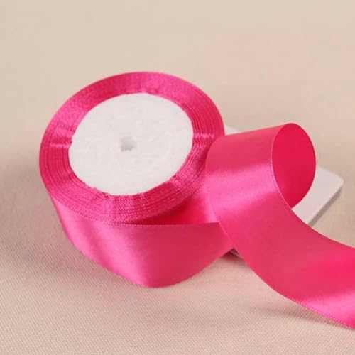 25 Yards/Rolle, 40 mm, Polyesterband, zum Verpacken von Weihnachtsfeiern, zu Hause, zum Selbermachen von Geschenken, Dekorationsbändern, handgefertigten Bändern-27 rosa-10 mm von GFFJHGGD