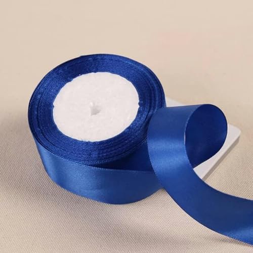 25 Yards/Rolle, 40 mm, Polyesterband, zum Verpacken von Weihnachtsfeiern, zu Hause, zum Selbermachen von Geschenken, Dekorationsbändern, handgefertigten Bändern-40 Königsblau-6 mm von GFFJHGGD