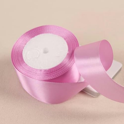 25 Yards/Rolle, 40 mm, Polyesterband, zum Verpacken von Weihnachtsfeiern, zu Hause, zum Selbermachen von Geschenken, Dekorationsbändern, handgefertigten Bändern-45 rosa lila-6 mm von GFFJHGGD