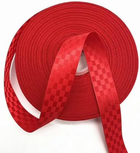 3 Rollen, 3 Yards, 25 mm, doppelseitiges kariertes Satinband, hochwertiges Polyesterband, DIY-Weihnachtsdekoration, Verpackung-03 von GFFJHGGD