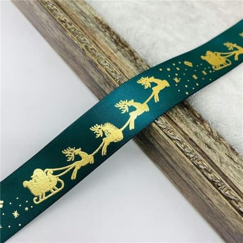 3 Rollen 10 mm 15 mm 25 mm 5 Yards Weihnachtsband Druckpolyesterband für handgefertigte Schleifen Weihnachtsdekorationen DIY Geschenkverpackung-08-10 mm 5 Yards von GFFJHGGD