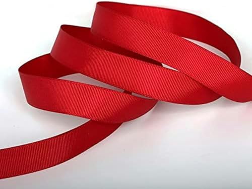 5 Yards/Los 7 mm 10 mm 15 mm 20 mm 25 mm 38 mm buntes Ripsband für Dekorationsband, Weihnachtsbastel-Geschenkpapier, Satin, Burgunderrot, 25 mm, 5 Yards von GFFJHGGD