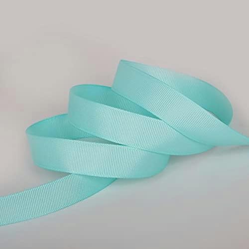 5 Yards/Los 7 mm 10 mm 15 mm 20 mm 25 mm 38 mm buntes Ripsband für Dekorationsband, Weihnachtsbastel-Geschenkpapier, Satin, Hellblau, 38 mm, 5 Yards von GFFJHGGD