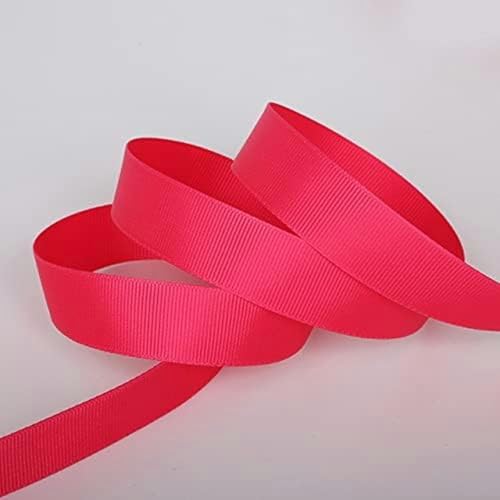 5 Yards/Los 7 mm 10 mm 15 mm 20 mm 25 mm 38 mm buntes Ripsband für Dekorationsband, Weihnachtsbastel-Geschenkpapier, Satin-Fuchsia-15 mm 5 Yards von GFFJHGGD