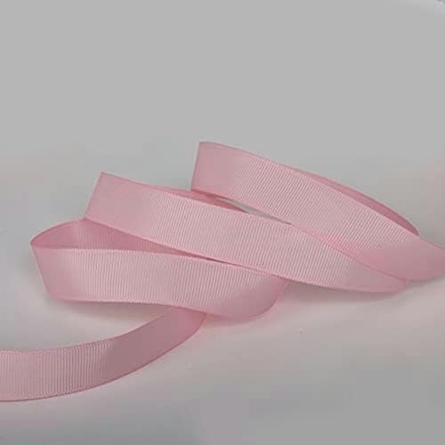 5 Yards/Los 7 mm 10 mm 15 mm 20 mm 25 mm 38 mm buntes Ripsband für Dekorationsband, Weihnachtsbastel-Geschenkpapier, Satin-Rosa-20 mm, 5 Yards von GFFJHGGD