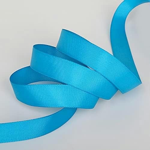 5 Yards/Los 7 mm 10 mm 15 mm 20 mm 25 mm 38 mm buntes Ripsband für Dekorationsband, Weihnachtsbastel-Geschenkpapier, Satin-Türkis-15 mm, 5 Yards von GFFJHGGD