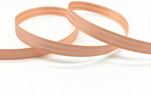 5 Yards 10 mm Ripsband mit bedruckten Streifen zum Selbermachen zum Verpacken von Geschenken, Dekorieren von Haarschleifen-Pastellrosa-5 Yards von GFFJHGGD