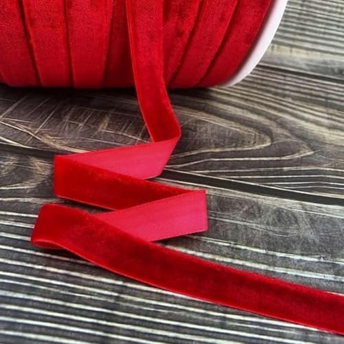 5 Yards 6–25 mm Samtband für Partydekoration, handgefertigtes Band, Geschenkstraußverpackung, DIY-Haarschleifen, Weihnachtsbänder-0045-6 mm, 5 Yards von GFFJHGGD