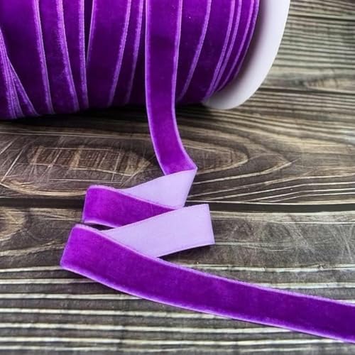 5 Yards 6–25 mm Samtband für Partydekoration, handgefertigtes Band, Geschenkstraußverpackung, DIY-Haarschleifen, Weihnachtsbänder-0079-15 mm, 5 Yards von GFFJHGGD