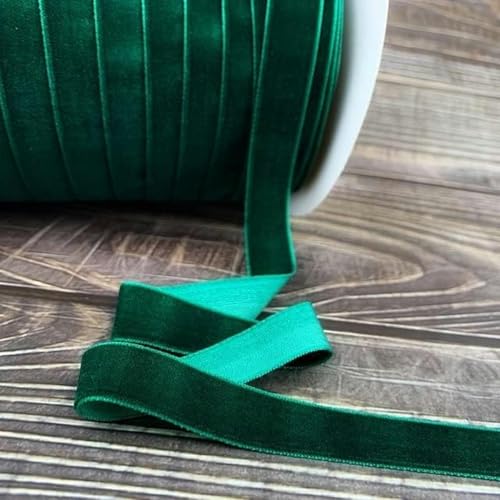 5 Yards 6–25 mm Samtband für Partydekoration, handgefertigtes Band, Geschenkstraußverpackung, DIY-Haarschleifen, Weihnachtsbänder-0165-10 mm, 5 Yards von GFFJHGGD