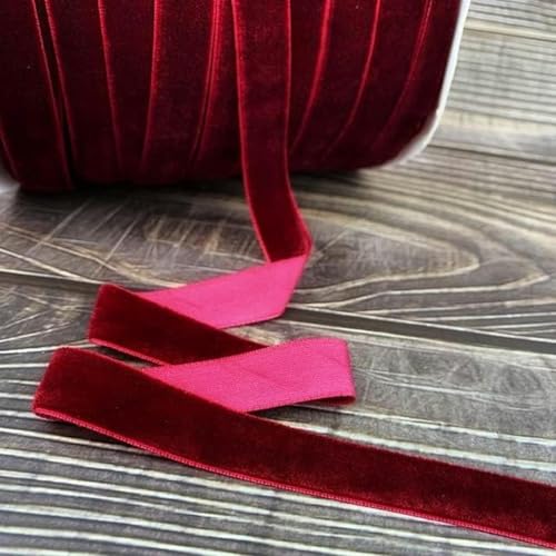 5 Yards 6–25 mm Samtband für Partydekoration, handgefertigtes Band, Geschenkstraußverpackung, DIY-Haarschleifen, Weihnachtsbänder-0240-15 mm, 5 Yards von GFFJHGGD