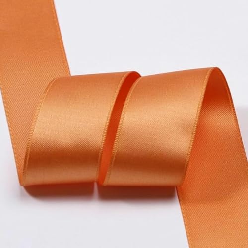 Polyester-Satin-Baumwollbänder 3 5 7 10 16 25 38 mm 1 Zoll Schleife Schmuck Blumenkuchen Geschenkbox Verpackung Rosa Riemenband-014-10 mm 50 Yards von GFFJHGGD