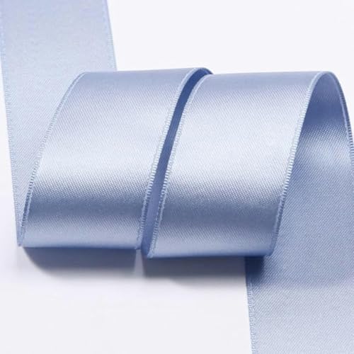 Polyester-Satin-Baumwollbänder 3 5 7 10 16 25 38 mm 1 Zoll Schleife Schmuck Blumenkuchen Geschenkbox Verpackung Rosa Riemenband-022-25 mm 50 Yards von GFFJHGGD