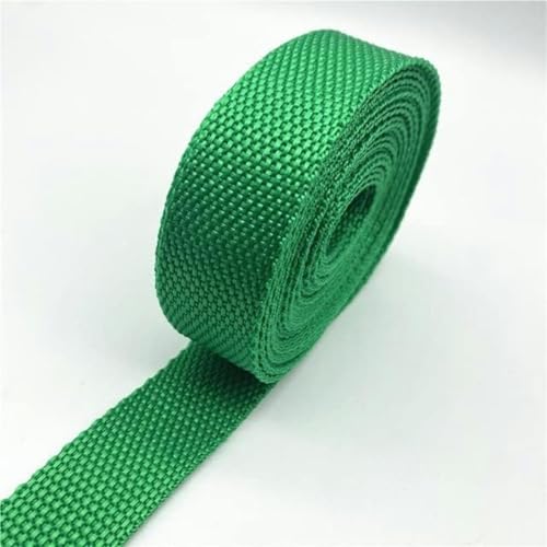 Rollen 2 Yards 25 mm 30 mm 38 mm PP-Gurtband Canvas-Polyesterband zum Umreifen von Rucksäcken, Taschen, Basteln, DIY-Gürteltasche, Hundezubehör-Grün-30 mm 2 Yards von GFFJHGGD