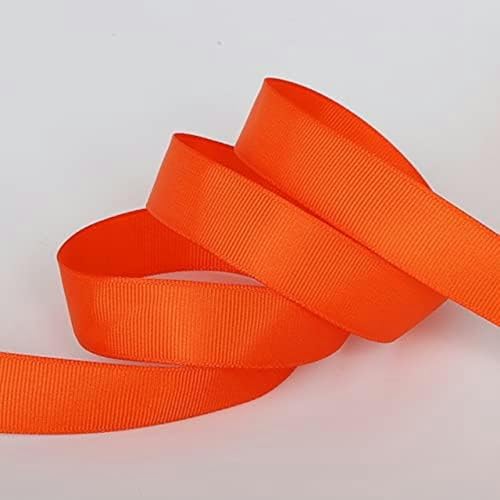 Yards/Los 7 mm 10 mm 15 mm 20 mm 25 mm 38 mm buntes Ripsband für Dekorationsband, Weihnachtsbastel-Geschenkpapier, Satin-Orange Rot-20 mm 5 Yards von GFFJHGGD