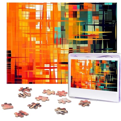 GFLFMXZW Puzzles, 500 Teile, personalisierbar, lebendige Farbpalette, Fotopuzzle, herausforderndes Bild, Puzzle für Erwachsene, personalisierbares Puzzle mit Aufbewahrungstasche (51,8 x 38,1 cm) von GFLFMXZW