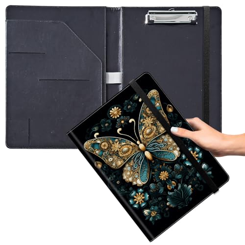 Klemmbrett für Padfolio, mit Visitenkartenhalter, Aufbewahrung, Klemmbrett mit Abdeckung für Rechtsblockhalter, Briefgröße, A4, Schreibblock für Schule, Büro, Klemmbretter, Kunst, Schmetterling, Motte Klemmbrett für Padfolio, mit Visitenkartenhalter, Aufbewahrung, Klemmbrett mit Abdeckung für Rechtsblockhalter, Briefgröße, A4, Schreibblock für Schule, Büro, Klemmbretter, Kunst, Schmetterling, Motte von GFRGTFHYT