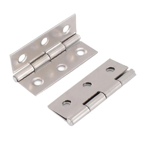 GFSRSWBX 10 Stück Hardware Edelstahl Scharniere Türverbinder Schublade 6 Montagelöcher for Möbel Bücherregal Fenster Schrank Türbeschlag von GFSRSWBX