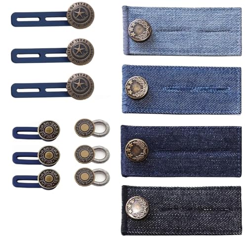 13 StückTaille Extender Elastischen Knopf, Hosenbunderweiterung, Hosenbund VerläNgerung, Hosenknopf VerläNgerung, Hosenerweiterung, Geeignet für Jeans, Hosen, Anzughosen, Hosenverlängerung von GFTCGK