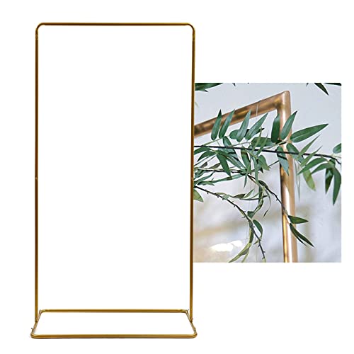 WeddingArch Dekorationen Hintergrund Geburtstag Party Wand Elegant Bühne Zeremonie Hintergrund, 0,8 x 2 m 1 x 2,2 m Gold Weiß Gartenbogen Rahmen Hochzeit Requisiten Schild Regal Aufhänger Metall Kleid von GFUDGBUIFIIIIGEDRI