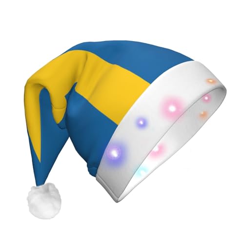 GFXEDSAH Party-Kopfbedeckung mit schwedischer Flagge, Weihnachtsdekoration, festlicher Hut für festliche Feiern von GFXEDSAH