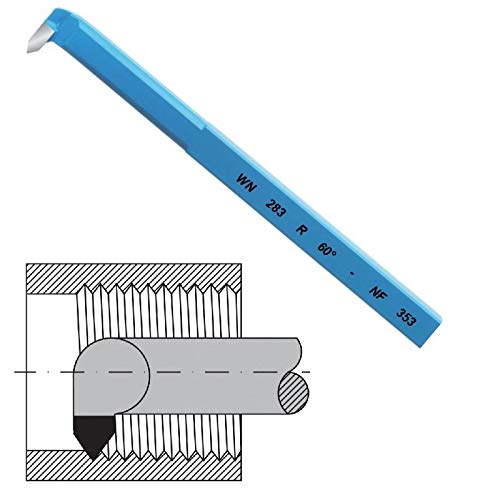 Gewindedrehmeißel Innen 60° Drehstahl Ø 12 x 12 mm quadratisch P20 HM-bestückt - WN 283 NF 353 von GG