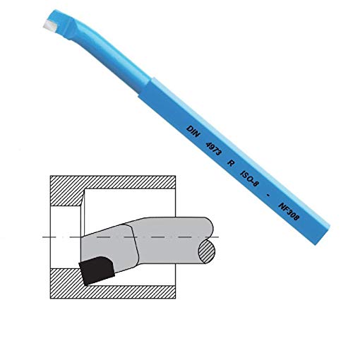 Innen- Drehmeißel Drehstahl Ø 8 x 8 mm quadratisch P20 HM-bestückt DIN 4973 ISO 8 von GG