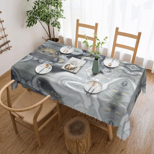 GGDCRFF Luxuriöse Tischdecke mit Marmordruck für den Innen- und Außenbereich, dekorativ und funktional, perfekt für Cafés, Abendessen, Picknicks und mehr von GGDCRFF