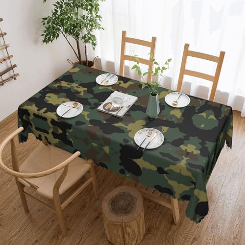 GGDCRFF Tischdecke mit Camouflage-Muster für den Innen- und Außenbereich, dekorativ und funktional, perfekt für Cafés, Abendessen, Picknicks und mehr von GGDCRFF