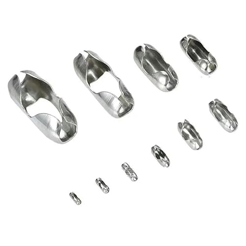 1 Packungen Kugelketten-Verschlüsse aus Edelstahl 1,5 2 2,4 3,2 4 5 6 8 10 12 mm für DIY-Halskettenperlenketten Schmuckherstellung-10 mm 20 Stück von GGYBJ