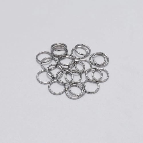 30–200 Stück 3–25 mm Edelstahl-Spaltring, offene Einzelschlaufen, Biegeringe, Verbindungsstücke für die Herstellung von DIY-Schmuckstücken, Zubehör-0,8 x 7 mm, 200 Stück von GGYBJ