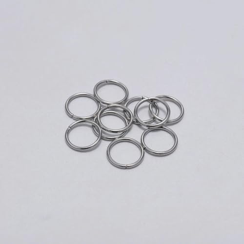 30–200 Stück 3–25 mm Edelstahl-Spaltring, offene Einzelschlaufen, Biegeringe, Verbindungsstücke für die Herstellung von DIY-Schmuckstücken, Zubehör-1,0 x 10 mm, 200 Stück von GGYBJ