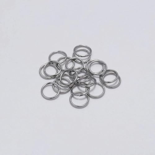 30–200 Stück 3–25 mm Edelstahl-Spaltring, offene Einzelschlaufen, Biegeringe, Verbindungsstücke für die Herstellung von DIY-Schmuckstücken, Zubehör-1,0 x 8 mm, 200 Stück von GGYBJ