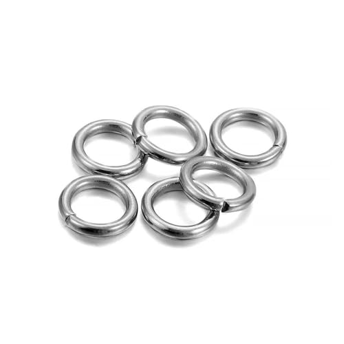 30–200 Stück 3–25 mm Edelstahl-Spaltring, offene Einzelschlaufen, Biegeringe, Verbindungsstücke für die Herstellung von DIY-Schmuckstücken, Zubehör-1,2 x 8 mm, 200 Stück von GGYBJ