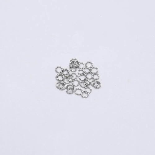 30–200 Stück 3–25 mm Edelstahl-Spaltring, offene einzelne Schlaufen, Binderinge für DIY-Schmuckherstellung, Zubehör, 0,5 x 3,0 mm, 200 Stück von GGYBJ