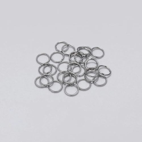 30–200 Stück 3–25 mm Edelstahl-Spaltring, offene einzelne Schlaufen, Binderinge für DIY-Schmuckherstellung, Zubehör, 0,8 x 5 mm, 200 Stück von GGYBJ