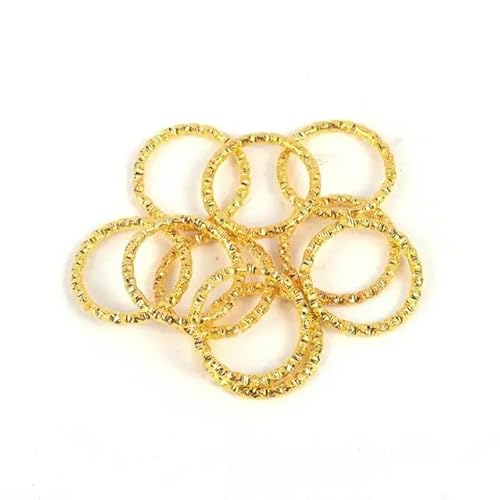 8 10 12 15 18 20 mm gedrehte Biegeringe, Spaltringe, Verbindungsstücke für DIY-Schmuckherstellung, Zubehör, Großhandelsbedarf, Gold, 1,2 x 8 mm, 100 Stück von GGYBJ