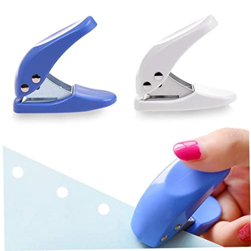 Hole Punch Single Heavy Duty Mini Paper 1 Loch Puncher, tragbare Tasche 10 Blätter gleichzeitig, zufällige Farbe (2pcs) Puncher von GGpone