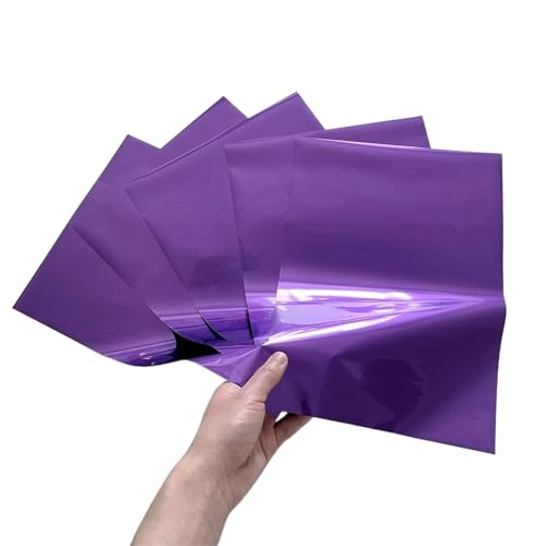 Heißfolien Papier A4 50 Blatt eloxiertes AluminiumGold Heißlaminator-Bastelpapier, einfach zu verwenden, kann auf Papiermineralien verwendet Werden(Color:Purple) von GHHZML