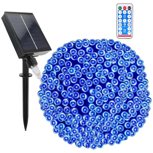 GHONLZIN Solar Lichterkette Aussen, Wasserdicht Solarlichterkette mit Fernbedienung 22 Meter 8 Modi 200 LED Solar Lichterkette Garten für Draußen Party Hochzeit Weihnachts Dekoration von GHONLZIN