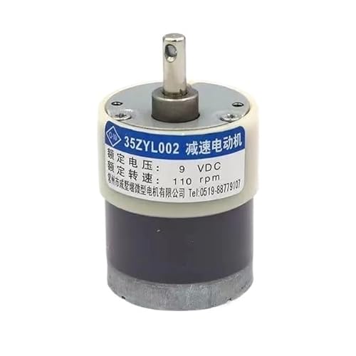 Elektromotor, Gleichstrommotoren, Gleichstrommotor 35ZYC-01 35ZYL002 530 Getriebemotor, 9 V 110 U/min, Währungszähler-Getriebemotor (Welle mit Loch) von GIAYEU