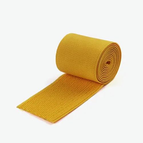 GIAYEU Gummiband for Nähen, 2 m, 6 cm Gummiband, farbiges Gummiband, doppelseitiges und Dickes elastisches Band, Kleidung, Nähzubehör(Yellow) von GIAYEU