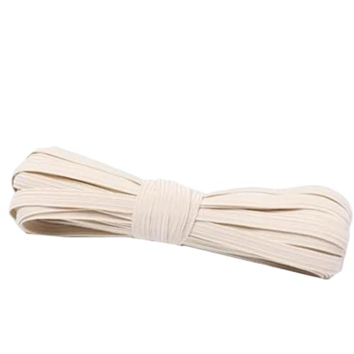 GIAYEU Gummiband for Nähen, Bunte elastische runde Gummibänder, 6 mm Seil, Gummiband, Linie, Spandexband, Taillenband, Kleidungsstück(Beige) von GIAYEU